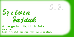 szilvia hajduk business card